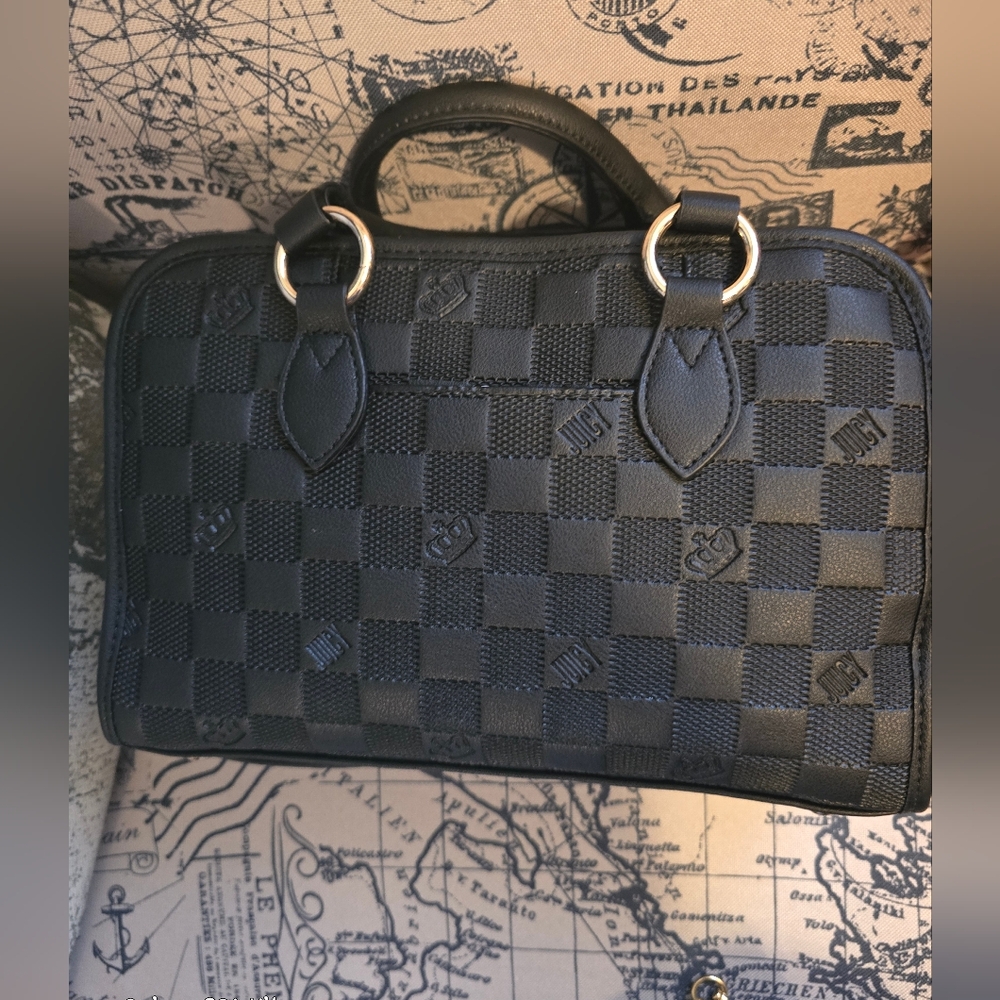 Juicy By Juicy Couture Checkmate Satchel & matching zip around wallet NWT. 2 Set - Picture 15 of 16
